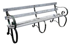 Wrought Iron and Timber Bench – Victorian 6ft Long