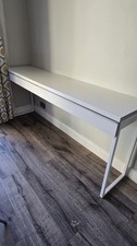 Console Table Side Slim White High Gloss Besta Burs 180x40x74cm Ikea Desk