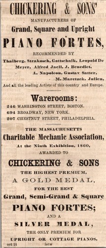 Chickering sons grand square - chickering,