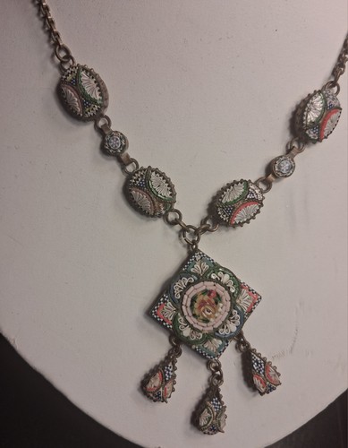 Antique micro mosaic necklace - antique,