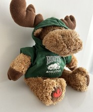 Roots Canada 10" Moose Plush In Green Hoody