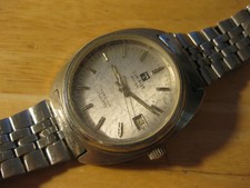 RARE TISSOT SEASTAR 1970'S VINTAGE QUARTZ MENS WATCH VGC LARGE 40MM CASE