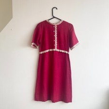 1960s Jackie O Mod Fuchsia