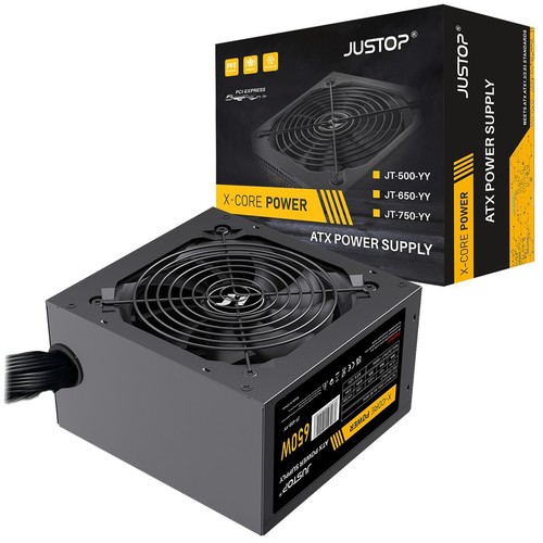 Justop black 650w atx - black, power