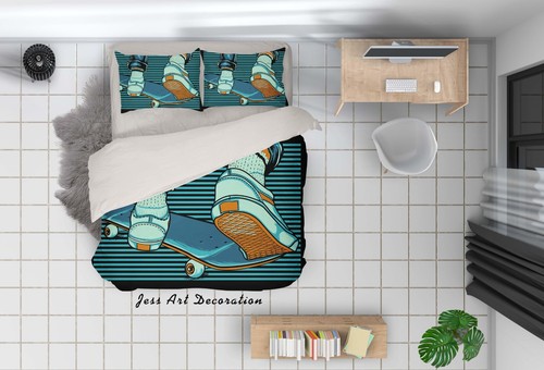 Skateboard quilt covers - 3d,