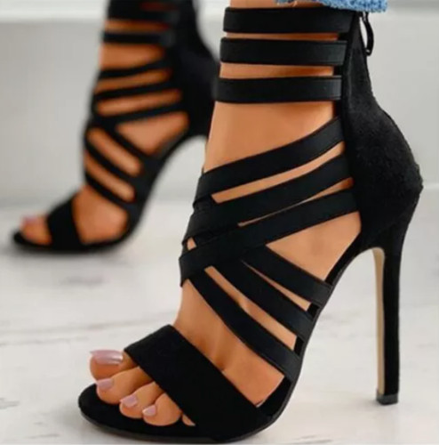 Womens ladies block high heels - ladies,