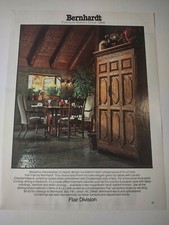 Bernhardt Furniture Makers Since 1889 Flair Division Vintage 1980s Print Ad