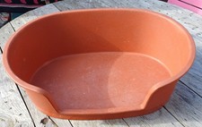 Red Small Plastic Dog Bed for Dogs and Other Pets
