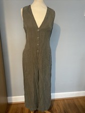 Native Youth Women Khaki Cropped Legs Play suit Size M