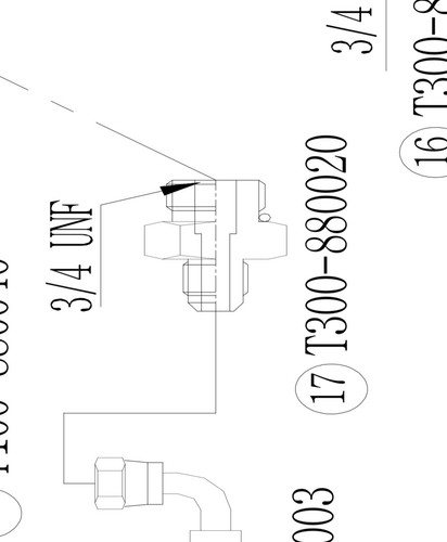 T300 880020 hydraulic control - hydraulic,