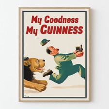 Vintage Guinness Poster Lion