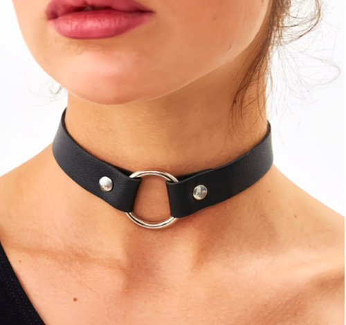 Women ring choker collar - choker,