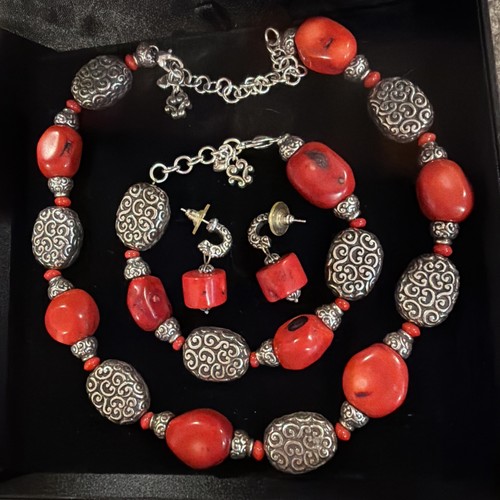 Brighton coral bead parure - brighton,