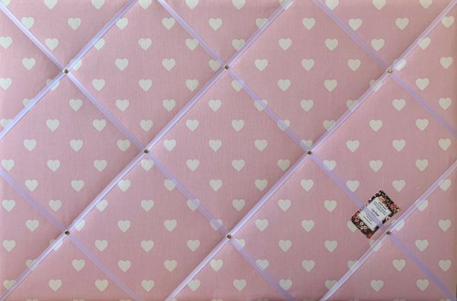 Pale pink heart crafted fabric - crafted,
