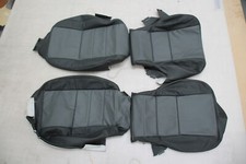 Luna grey & black leather Land Rover Defender 90 / 110 leather seat covers TDCI