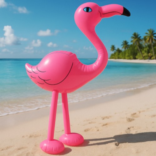 Inflatable pink flamingo 64cm - inflatable,