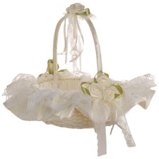 Flower Girl Hand Basket Lace