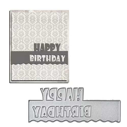 Happy birthday panel metal - happy,