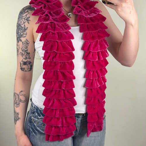 Y2k vintage scarf frilly - vintage,