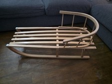 Vintage wooden Sledge/Sleigh/Sled/Toboggan with metal runners for display