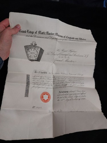 Certificate 1934 grand - ,