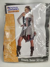 SOUTH SEAS SIREN CALIFORNIA COSTUMES DRESS WITH SKIRT & HEAD TIE ADULT MED 8-10