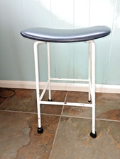 Vintage Black Frank Guille for Kandya Metal Tubular Single  Stool