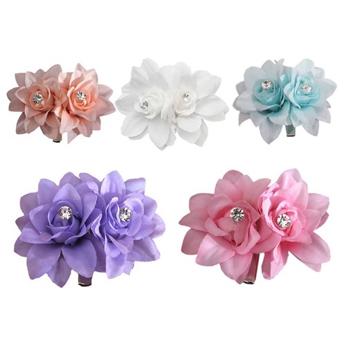 Large double flower hair clip - large,