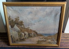 Old Unsigned Oil On Canvas 