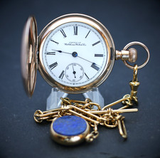 Antique Victorian 14k Gold Filled Waltham 1888 Full Hunter Pocket Watch