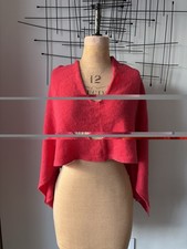 Bright Magenta Red Poncho Cape