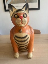Wooden cat ornament