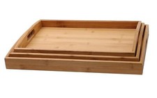 Pack of 3 Bamboo Serving Tray