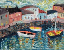 ORIGINAL Oil canvas  - three