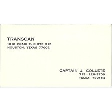 Transcan Captain J. Collete