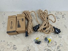 Plug in Pendant Light, 4.5m Cord Vintage Hanging Lights Kit, DIY with Socket On-