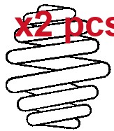 X2 PCS REAR COIL SPRINGS SET