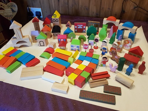 Wooden brick building set - brick, 114