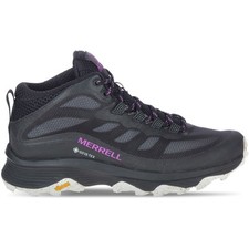 Merrell Moab Speed Mid GORE-TEX Womens Walking Boots Black Waterproof GTX Shoes
