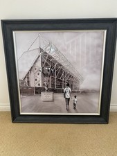 Leeds United Rhodium Painting Of Elland Road And Billy Bremner Statue 