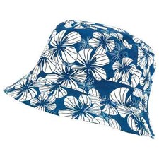 LADIES NAVY FLORAL BUCKET HAT