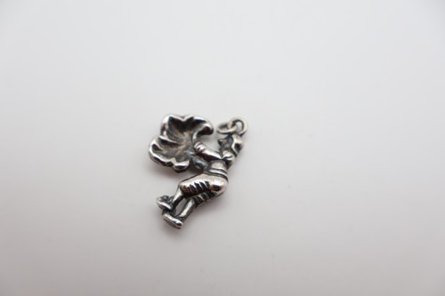 Vintage silver clown pendant - vintage,
