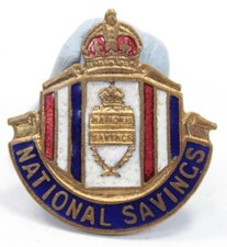 National Savings enamel badge