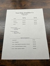 1996 Tone King Amplifier