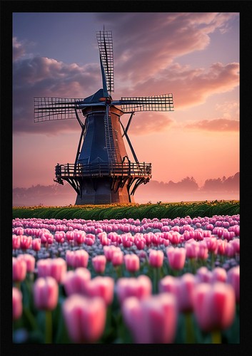 Epic windmill framed wall art - windmill,