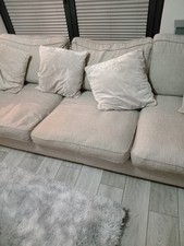 DFS 3-Seater Fabric Sofa With Accent Cushions