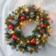 LED Christmas Wreath For Front