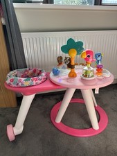 Bright Starts,  Pink Around We Go 2-in-1 Walk-Around Activity Center and Table