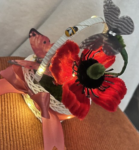 Artificial red poppy - artificial,