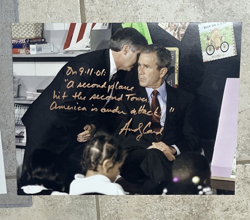 Andrew card signed photo - card,